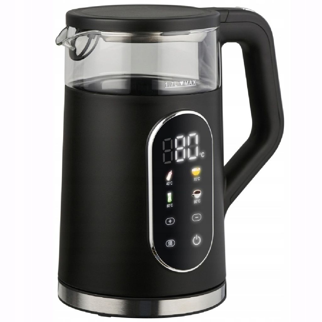 Czajnik Szklany Kamille1711 Czarny 1.7 l