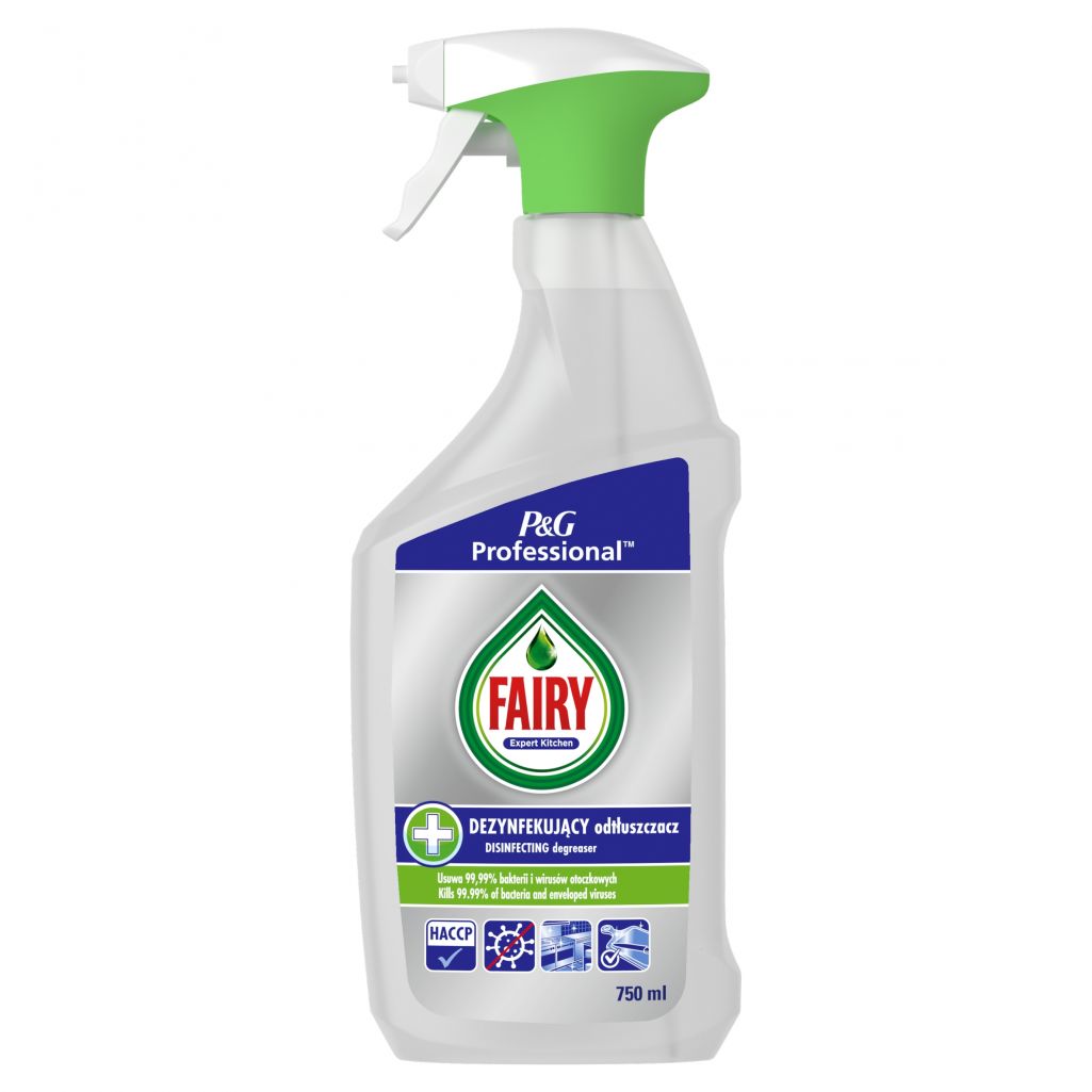 Fairy Professional Środek 2w1 Dezynfekujący i Odtłuszczający W Sprayu 750 ml