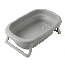 Tega Baby składana wanienka z odpływem i termometrem  81cm szara