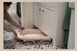 Tega Baby składana wanienka z odpływem i termometrem  81cm różowa