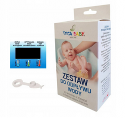 Tega Baby składana wanienka z odpływem i termometrem  81cm różowa