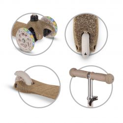 Kidwell Hulajnoga balansowa UNO Glitter Gold led koła