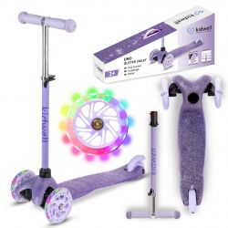 Kidwell Hulajnoga balansowa UNO Glitter Violet led koła