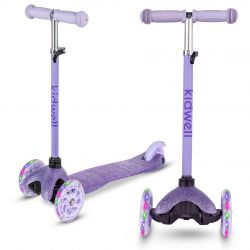 Kidwell Hulajnoga balansowa UNO Glitter Violet led koła