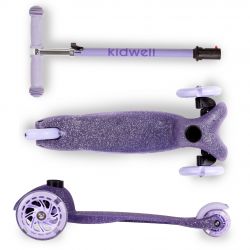 Kidwell Hulajnoga balansowa UNO Glitter Violet led koła