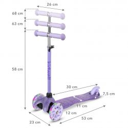 Kidwell Hulajnoga balansowa UNO Glitter Violet led koła