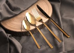 Komplet Sztućców Kulig Piano Shiny Gold 24 Sztuki W Pudełku 1951
