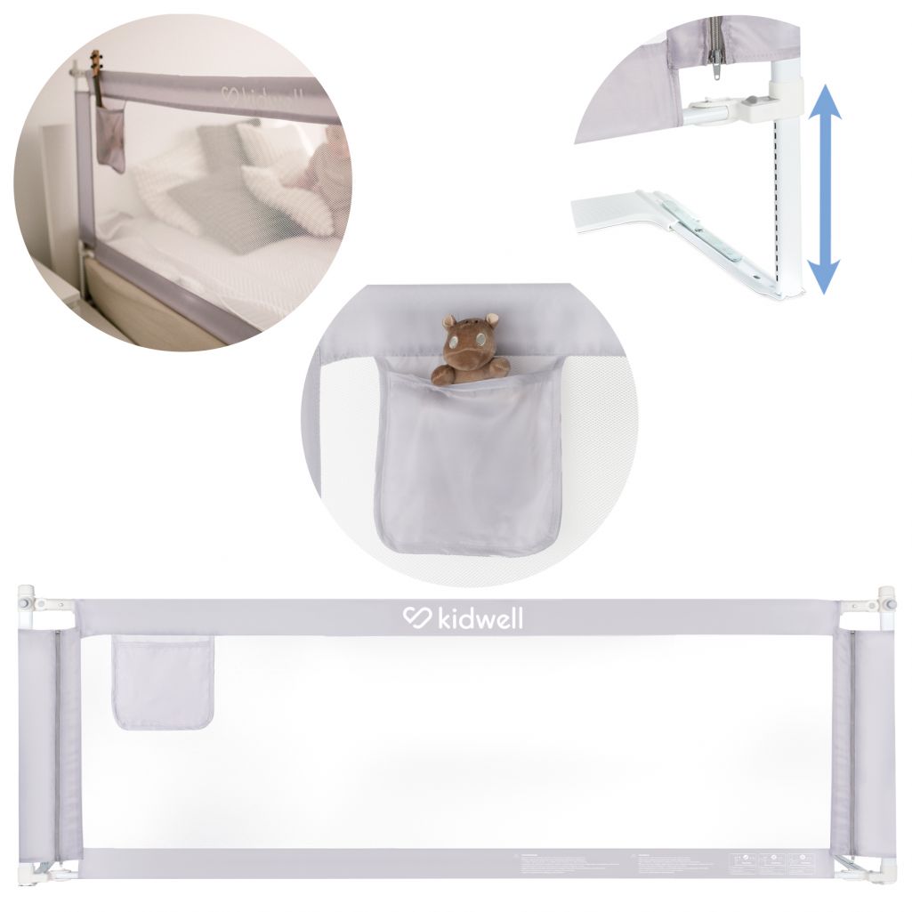 Kidwell Barierka do łózka Kidwell TIVA 160cm Gray