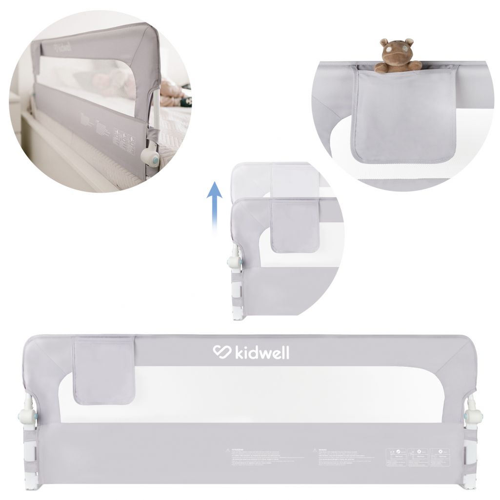 Kidwell Barierka do łóżka Kidwell CORI 150 Gray