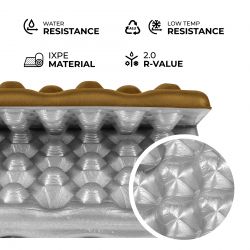 Karimata Kempingowa Do Siedzenia Z Podbiciem Aluminiowym +IXPE Nils NC17105 Brązowa 40 cm