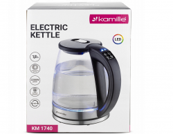 Czajnik Szklany Kamille 1740 Regulacja Temperatury Czarny 2200 W