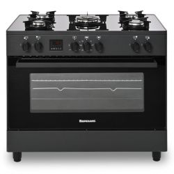 Kuchnia Gazowo-Elektryczna Ravanson KWGE K90 Glass Black