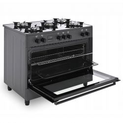 Kuchnia Gazowo-Elektryczna Ravanson KWGE K90 Glass Black