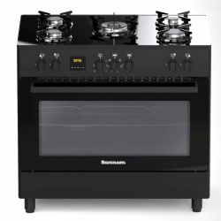 Kuchnia Gazowo-Elektryczna Ravanson KWGE K90 Glass Black