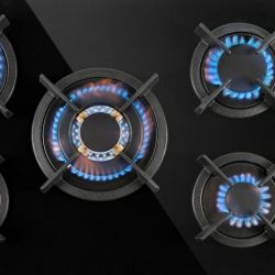 Kuchnia Gazowo-Elektryczna Ravanson KWGE K90 Glass Black