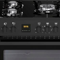Kuchnia Gazowo-Elektryczna Ravanson KWGE K90 Glass Black