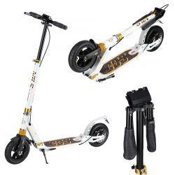 Hulajnoga Nils HM209T White-Gold Z Hamulcem Tarczowym