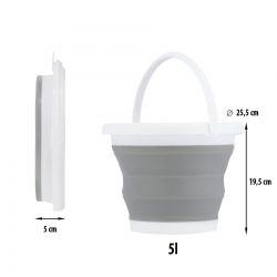 Wiadro Składane Nils NC1783 Szare 5l
