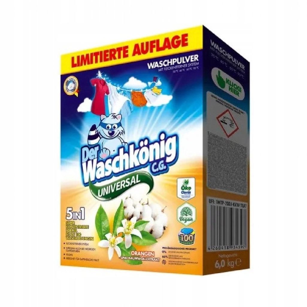 Proszek Do Prania Universal Orange Waschkonig 6Kg