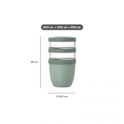 Lunchpot Mepal Ellipse 500+200+200 ml Nordic Black