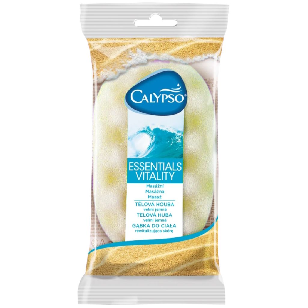 Gąbka Kapielowa Do Masażu 2w1 Essentials Vitality Żółta (97020212)