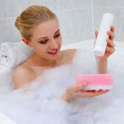 Gąbka Kąpielowa Do Masażu 2w1 Essentials Vitality Różowa (97020212)