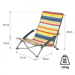 Krzesło Plażowe Nils NC3035 Niebiesko-Żółte