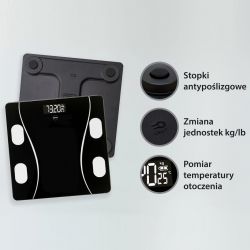 Waga Łazienkowa Eldom TWO 610 Czarna