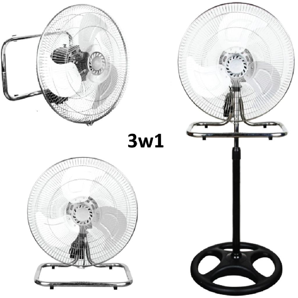 Wentylator Stojący Ravanson WT 7046 3w1 Biurkowy Cyrkurator 45cm (Metalowy, 80W)