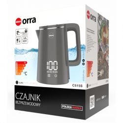 Czajnik Bezprzewodowy Eldom C 515 S Regulacja Temperatury Szary