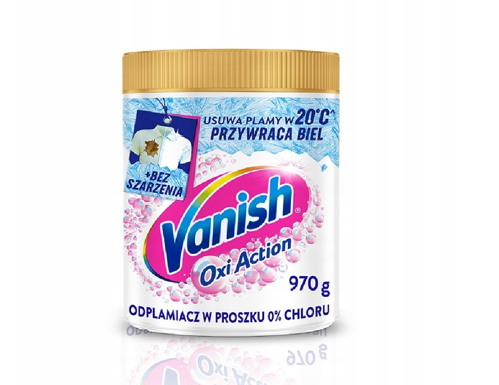 Odplamiacz Do Białego Prania Vanish Multi Action White 970g