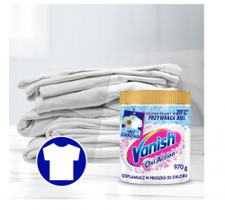 Odplamiacz Do Białego Prania Vanish Multi Action White 970g