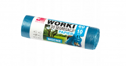 Worki Do Segregacji Bratek 60L Niebieskie-Papier 10szt