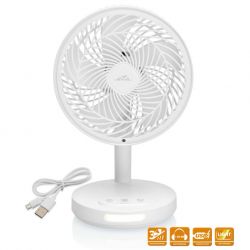 Wentylator Przenośny Eta Akumulatorowy Windy 0607 9000 16,6 Cm Szary (Lampka Led, Oscylacja)