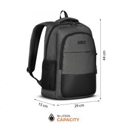 Plecak Miejski Z USB Nils NC4503 Szary 18 l