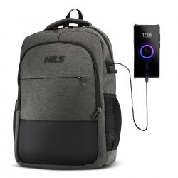 Plecak Miejski Z USB Nils NC4503 Szary 18 l