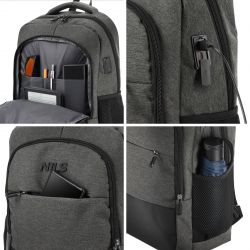 Plecak Miejski Z USB Nils NC4503 Szary 18 l