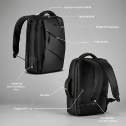 Plecak Na Laptopa Z USB Nils NC4502 Czarny 15 l