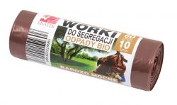 Worki Na Śmieci Do Segregacji Bratek 10szt Brązowy Bio 60L