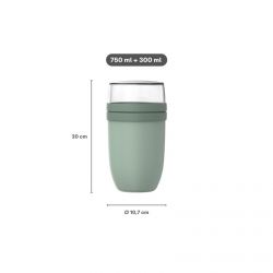 Lunchpot Ellipse XL 750+300 ml Nordic Sage 107657094700 Zielony