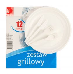 Zestaw Jednorazowych Naczyń Do Grilla Bratek