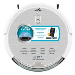 Odkurzacz Automatyczny ETA Aron Biały 2W1 3512 90000 (Odkurzacz/Mop, Stacja, Smart)