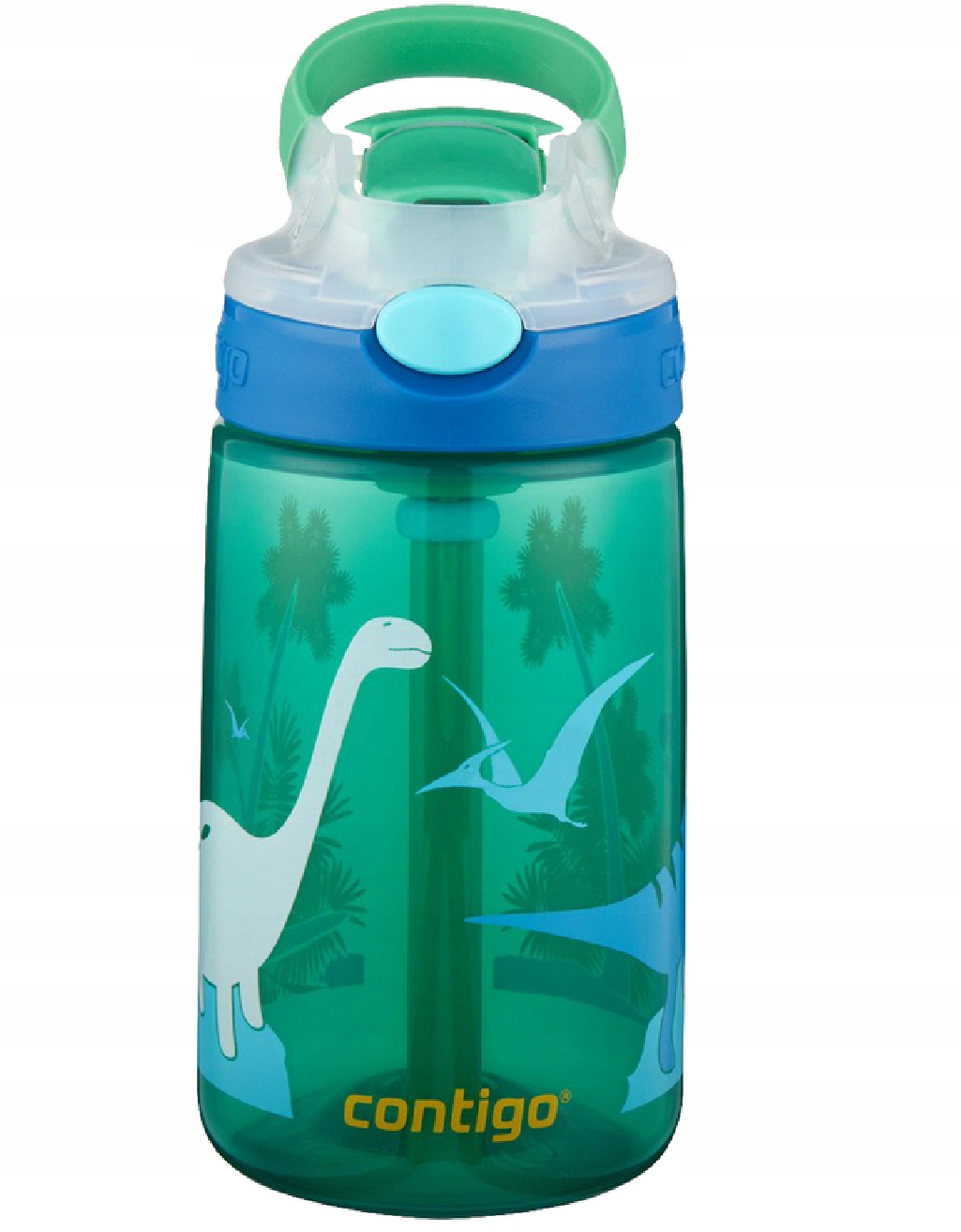 Contigo Butelka Dziecięca Bidon Gizmo Flip Green Jungle 420 ml