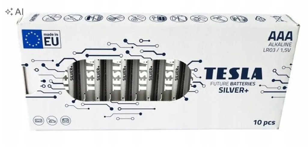 Bateria Tesla Silver+ AAA LR3 /10szt blister 859418339850