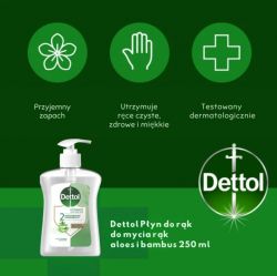 Mydło Do Rąk W Płynie Dettol Aloes I Bambus Pompka 250 ml