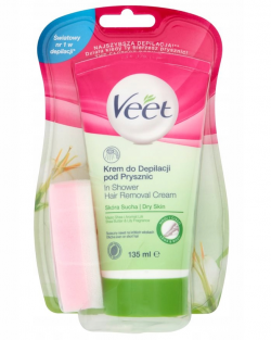 Veet Minima Krem Do Depilacji Pod Prysznic Dla Skóry Suchej 135 ml
