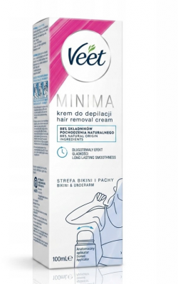 Veet Minima Krem Do Depilacji Bikini I Pach Z Aplikatorem Do Skóry Wrażliwwj 100 ml