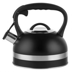 Czajnik Nieelektryczny Delux 2.5 L Z Gwizdkiem, IND by Mateusz Gessler Czarny