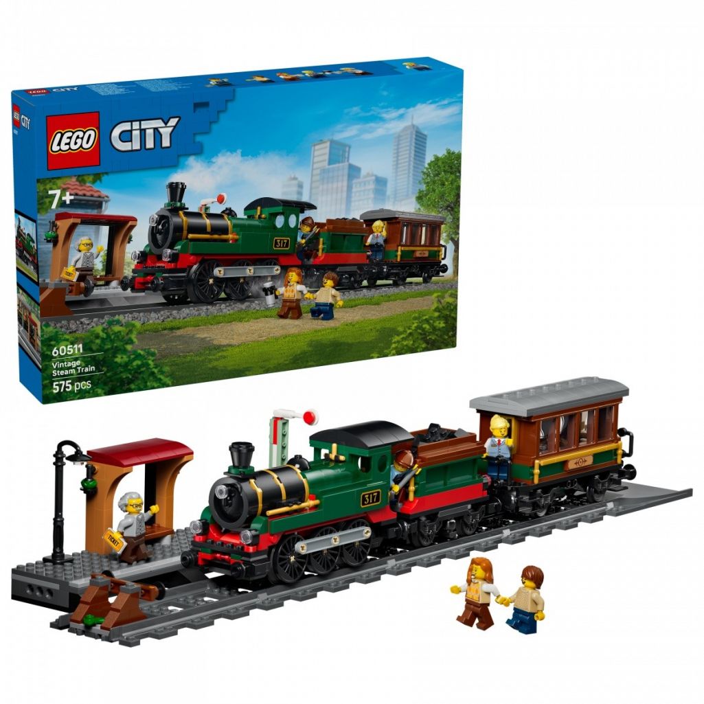 LEGO City 60511 Retro Pociąg Z Lokomotywą Parową