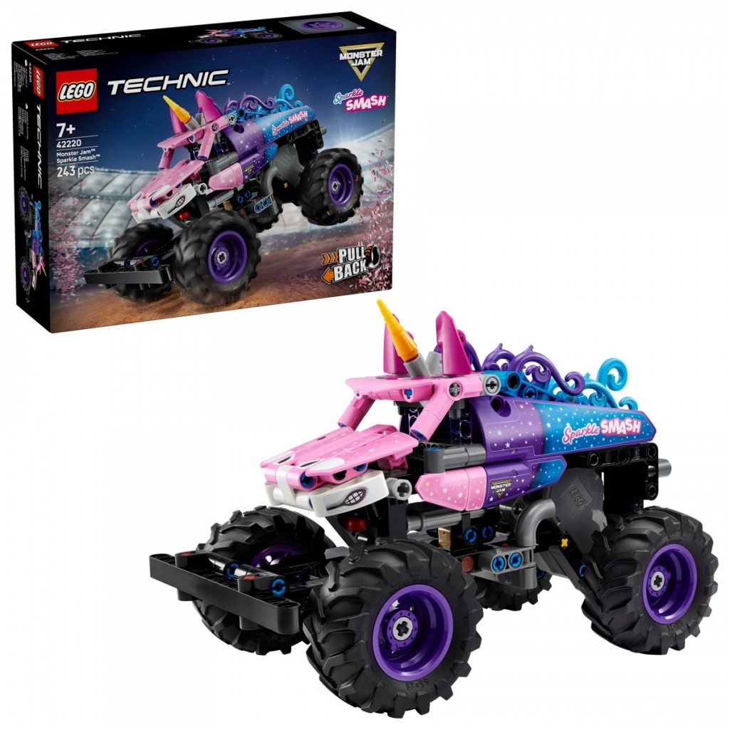 LEGO Technic 42220 Monster Jam Sparkle Smash Z Napędem Typu Pull-Back
